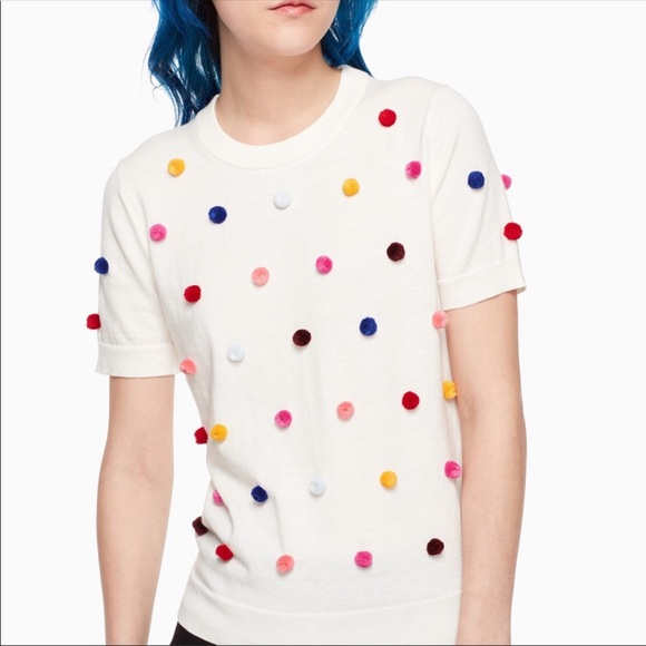 kate spade Sweaters - Kate Spade Pom Pom Cashmere Sweater